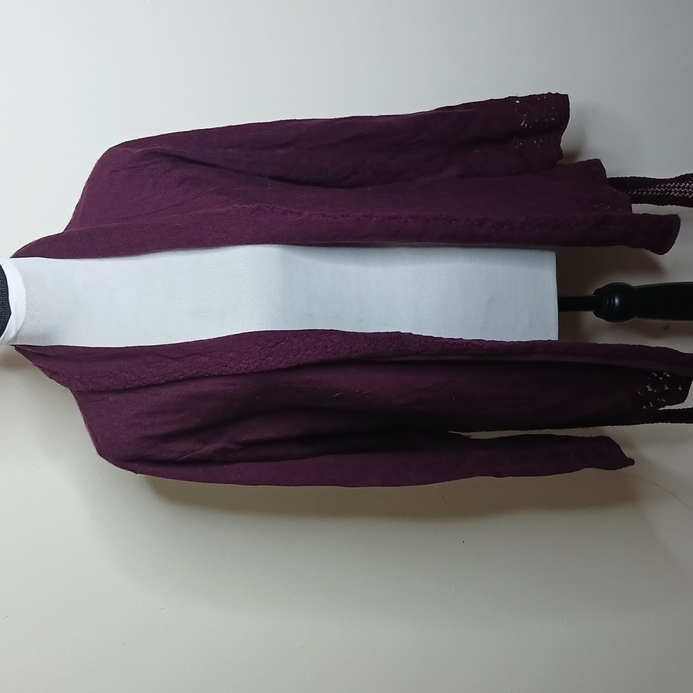 Knitted & knotted by anthropologie purple wool cardigan size large